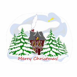 Jul som kommer till familjehuset stående fotoskulptur