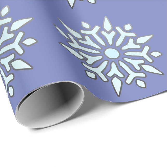 Jul som slår in papper nordisk snöflingor presentpapper (Rullad Hörn)