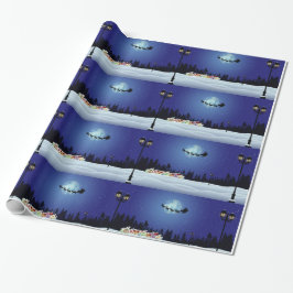 Jul som slår in papper presentpapper