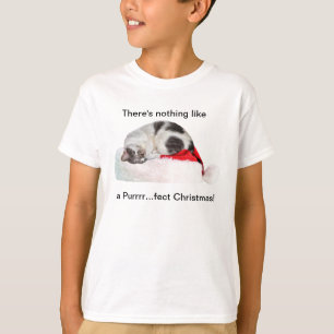 Jul som sovar katten, Santa hatt T Shirt