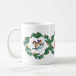 Jul som vaggar hästande kaffemugg