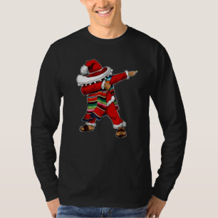 Jul Sombrero Dabbing Mexikanska Poncho Santa Sh T Shirt