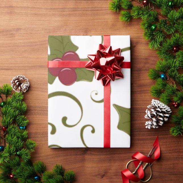 Jul Sömlös Mönster Gift Bag Presentpapper (Christmas Seamless patterns gift bag for occasion of Christmas gift packing wrapping papers.)