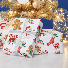 Jul Sömlös Mönster Presentpapper