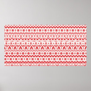 Jul, sömlöst mönster poster