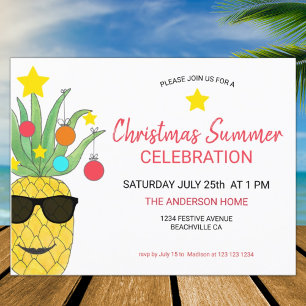 Jul Sommar Ananas Fest Inbjudan Vykort