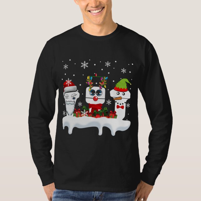 Jul Sonographer Ultrasound Funny Santa Reind T Shirt (Framsida)
