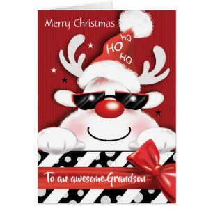 Jul sonson, rolig ren, Ho, Ho, Ho, Hälsningskort