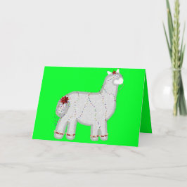 Jul Söt Alpaca Feliz Navidad Helgkort