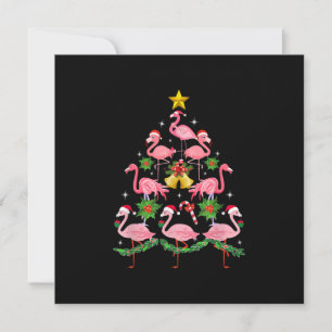 Jul - Söt Flamingo Julgran Inbjudningar