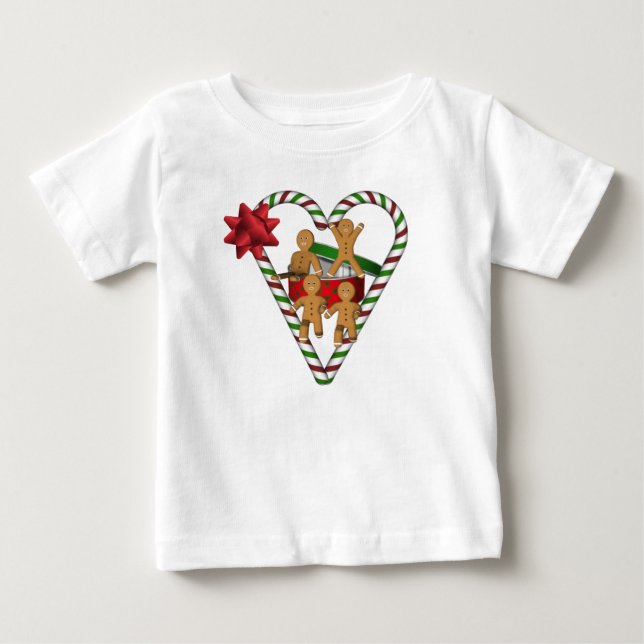 Jul Söt Pepparkaksgubbe Kakor Högtid T Shirt (Framsida)