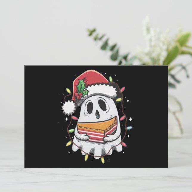 Jul Söt Spöke Tomte Julfirande Xmas Helg  Julkort (Stående Fram)