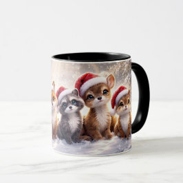 Jul söta djur semester mugg