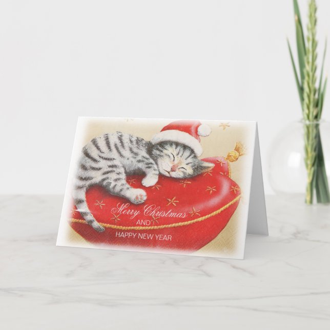 Jul sötnos katt kort (Framsida)