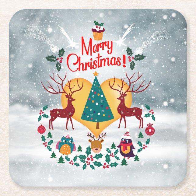 Jul Soul Underlägg Papper Kvadrat (Framsidan)