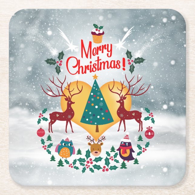 Jul Soul Underlägg Papper Kvadrat (Framsidan)