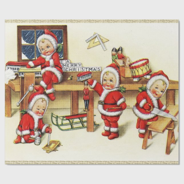 Jul Spädbarn Wrapping Papper Presentpapper (Platt)