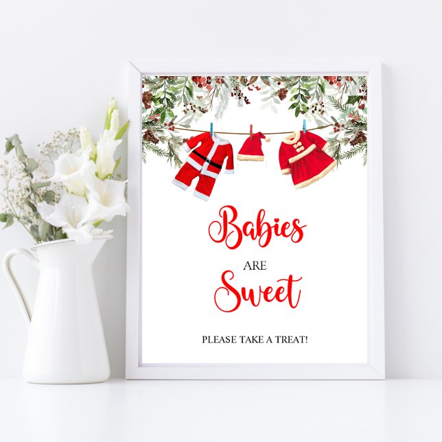 Jul-Spädbarnen är ett svalt babyskylt Poster (Skapare uppladdad)