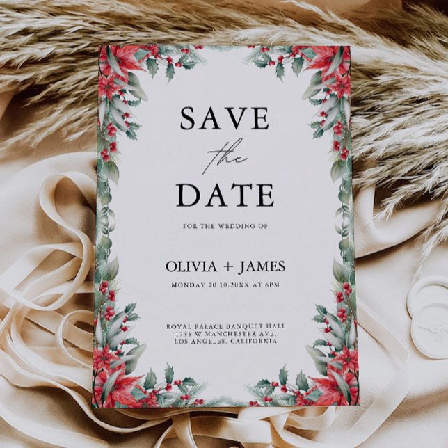 Jul Spara datummallen Inbjudningar (Christmas Save the Date Template)