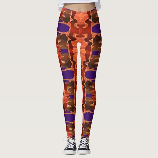 Jul special flerfärgad "Ratti_Creative_Arts" Leggings (Framsida)