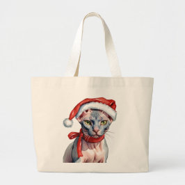 Jul Sphynx cat Watercolor Jumbo Tygkasse