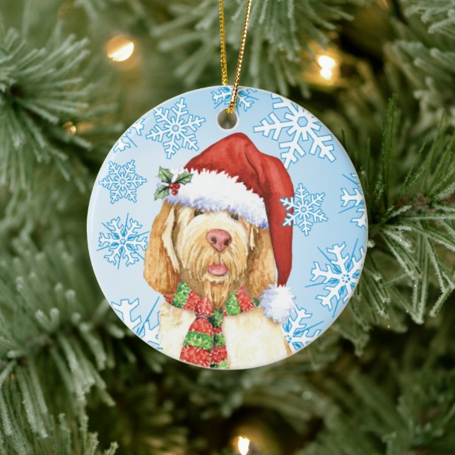 jul Spinone Italiano Ceramic Ornament (Träd)