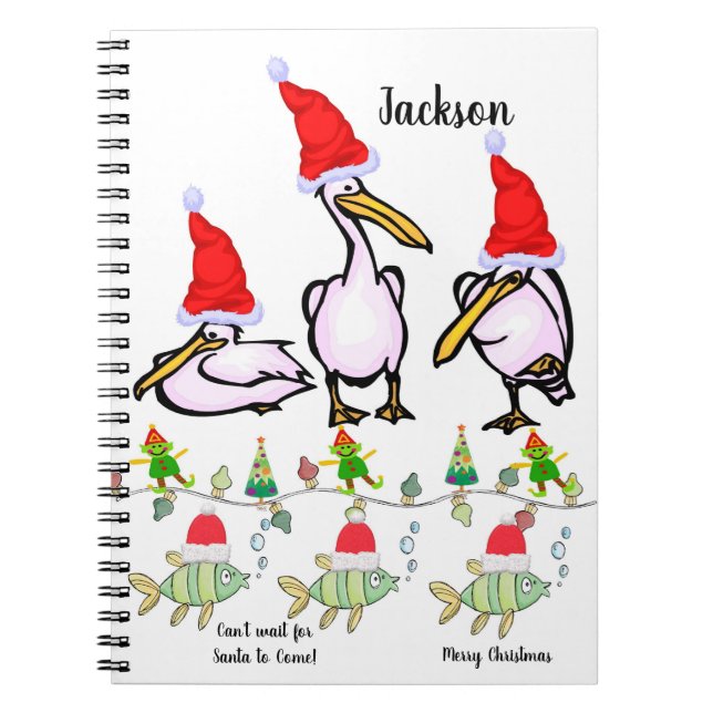 Jul Spiral Anteckningsbok Pelikaner (Framsidan)