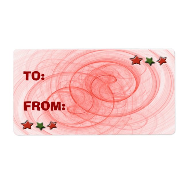 Jul Spiral och stjärnor Fraktsedel (Framsidan)