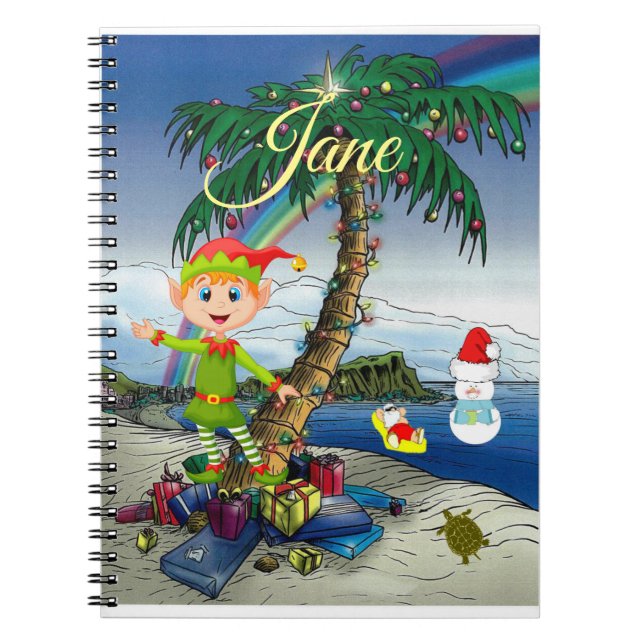 Jul Spiralblock Strandtomte Santa (Framsidan)