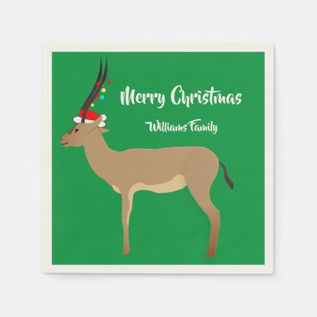 Jul Springbok Pappersservett (Framsidan)