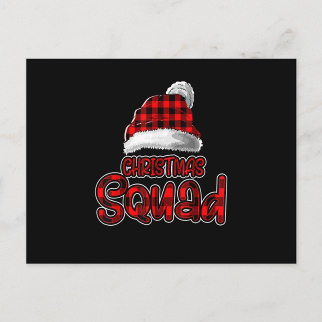 Jul Squad Familj Grupp Matchning Rolig Xmas P Inbjudan Vykort (Framsida)