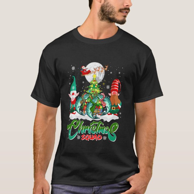 Jul Squad Santa Ren Tre Xmas Lax F T Shirt (Framsida)