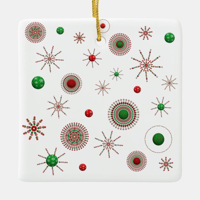 Jul Starburst Julgransprydnad Keramik (Framsida)
