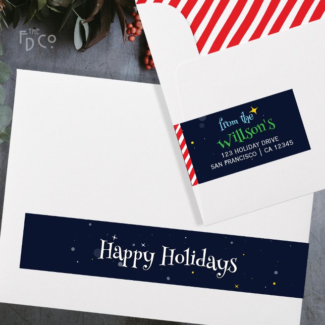 Jul Starry Candy cane Magic Etikettband (Skapare uppladdad)