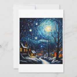 Jul Starry Night Inbjudningar