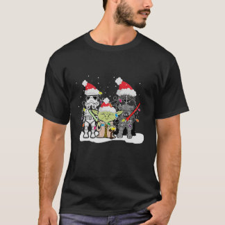 Jul-Stars Funny Santa Sci Fi Krig-Julafton Holid T Shirt