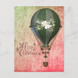 Jul Steampunk Balloon Vykort