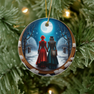 jul Steampunk par Julgransprydnad Keramik