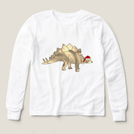 Jul Stegosaurus Funny Festive Dinosaur Elf T Shirt