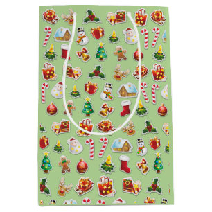 Jul Stickers Festive Mönster