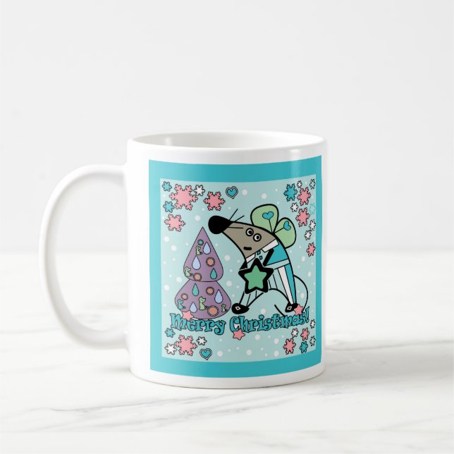 Jul-stickrar, nytt år kaffemugg (Vänster)