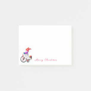Jul Sticky Notes Gnome med Bike and Gifts Post-it Block
