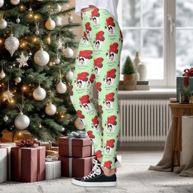 Jul Stocking Cute Calico Kitten Leggings (Skapare uppladdad)