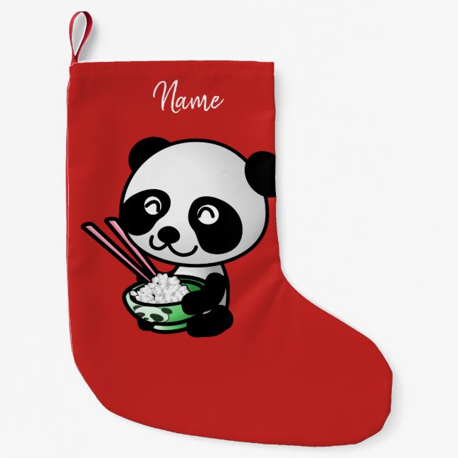 Jul Stocking. Panda. Liten Julstrumpa (Framsidan)