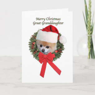 Jul stor- sondotter, Pomeranian Helgkort