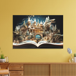 Jul Storybook Castle Pop-Up Wonderland Canvastryck