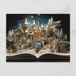 Jul Storybook Castle Pop-Up Wonderland Helg Vykort