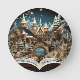Jul Storybook Castle Pop-Up Wonderland Rund Klocka