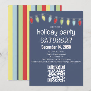 Jul String Ljus Whimsical Cute Typography Inbjudningar