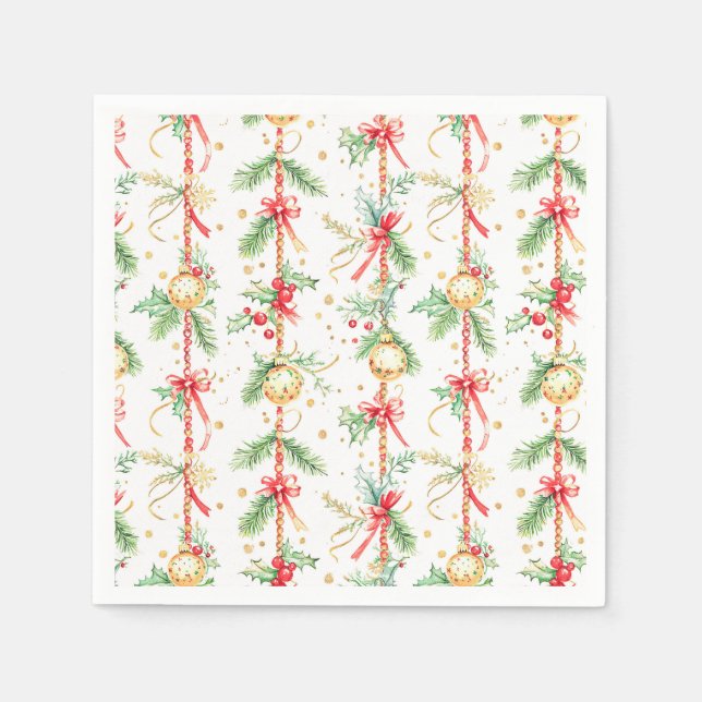 Jul String Ornaments Baubles Pappersservett (Framsidan)